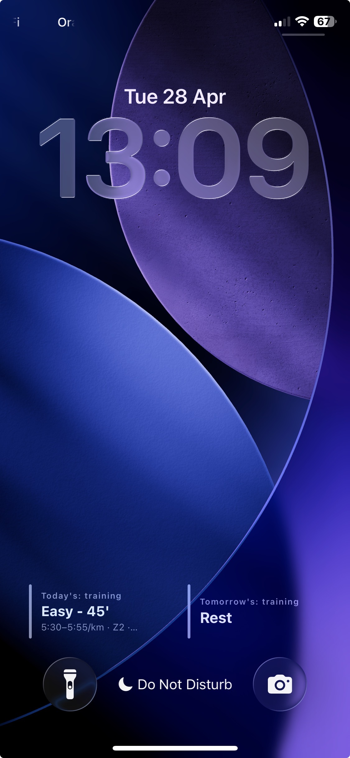 Narun widgets on the iOS lock screen